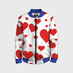 Детский бомбер 3D Сердечки паттерн