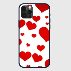 Чехол для iPhone 12 Pro Max Сердечки паттерн