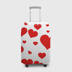 Чехол для чемодана 3D Сердечки паттерн