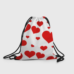 Рюкзак-мешок 3D Сердечки