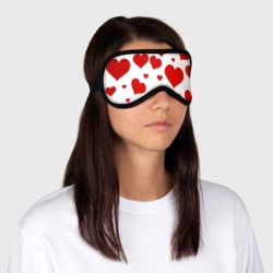 Маска для сна 3D Сердечки паттерн - фото 2