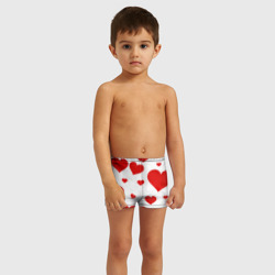 Детские купальные плавки 3D Сердечки паттерн - фото 2