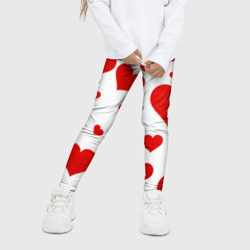 Детские леггинсы 3D Сердечки паттерн - фото 2