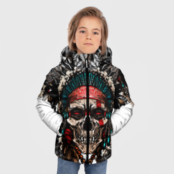 Зимняя куртка для мальчиков 3D Череп индейца - фото 2