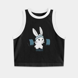 Женская укороченная майка-топ хлопок Физкульт - привет!