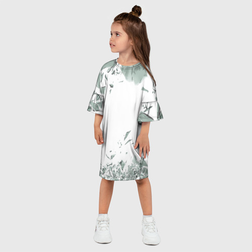 Детское платье 3D с принтом Разбитое стекло, фото на моделе #1