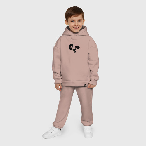 Детский костюм хлопок Oversize Панда, цвет пыльно-розовый - фото 9