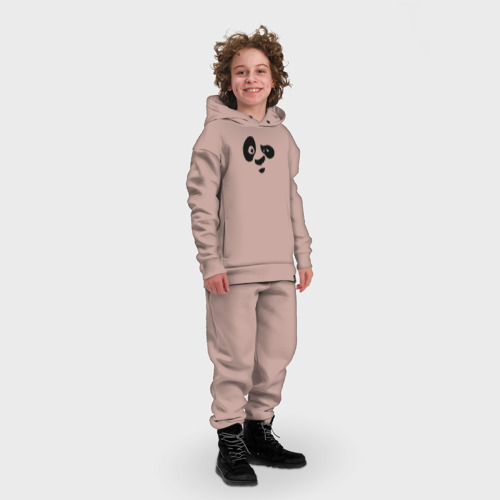 Детский костюм хлопок Oversize Панда, цвет пыльно-розовый - фото 3
