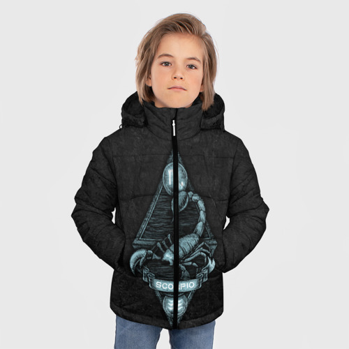 Зимняя куртка для мальчиков 3D Скорпион, цвет светло-серый - фото 3