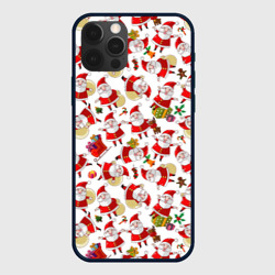 Чехол для iPhone 12 Pro Дед Мороз Паттерн
