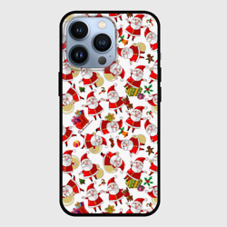 Чехол для iPhone 13 Pro Дед Мороз Паттерн