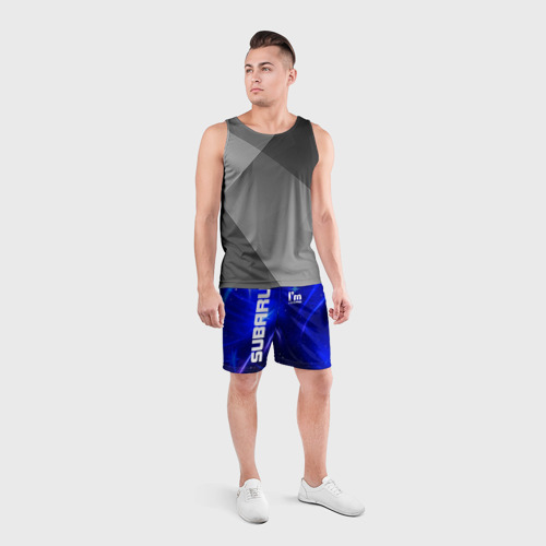Мужские шорты спортивные Субару, цвет 3D печать - фото 4
