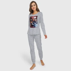 Женская пижама с лонгсливом хлопок Магическая битва - фото 2
