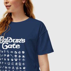 Женская футболка хлопок Oversize Baldur's gate - фото 2