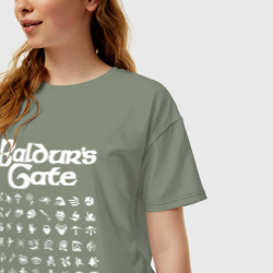 Женская футболка хлопок Oversize Baldur's gate - фото 2