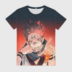 Женская футболка 3D Магическая битва Рёмен Сукуна