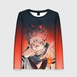 Женский лонгслив 3D Магическая битва Рёмен Сукуна