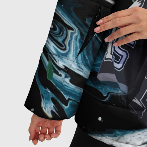 Женская зимняя куртка Oversize Slava Marlow исполнитель, цвет светло-серый - фото 6