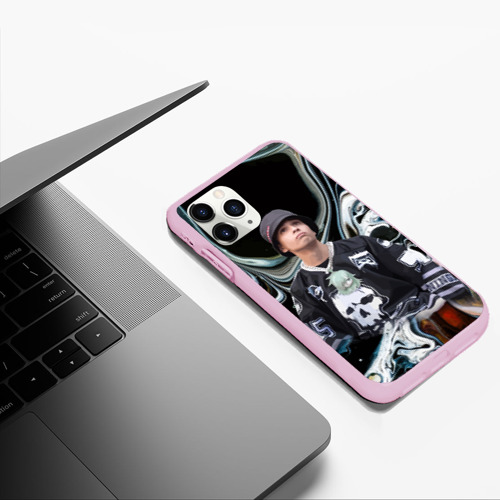 Чехол для iPhone 11 Pro Max матовый Slava Marlow исполнитель, цвет розовый - фото 5