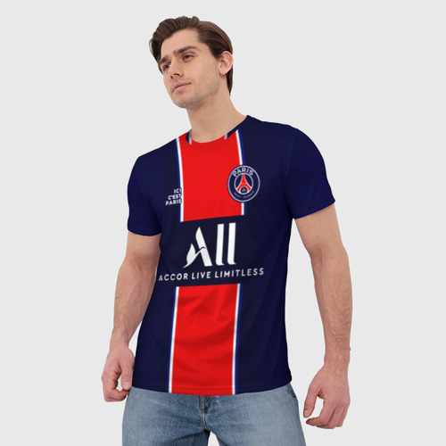 Мужская футболка 3D PSG домашняя сезон 20-21 - фото 3