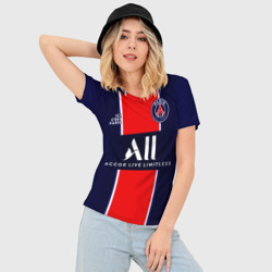 Женская футболка 3D Slim PSG домашняя сезон 20-21 - фото 2