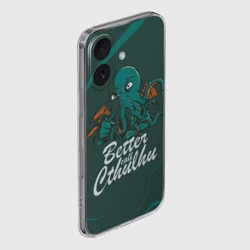 Чехол для iPhone 16 силиконовый с защитой камеры Лучше звоните Ктулху - фото 2