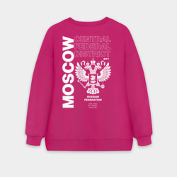 Женский свитшот oversize без начеса хлопок Москва evltn
