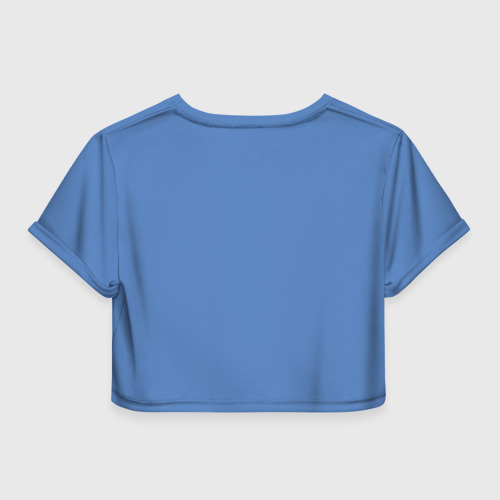 Женская футболка Crop-top 3D Do not worry be happy, цвет 3D печать - фото 2