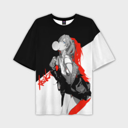 Мужская футболка oversize 3D Asuka Langley Evangelion