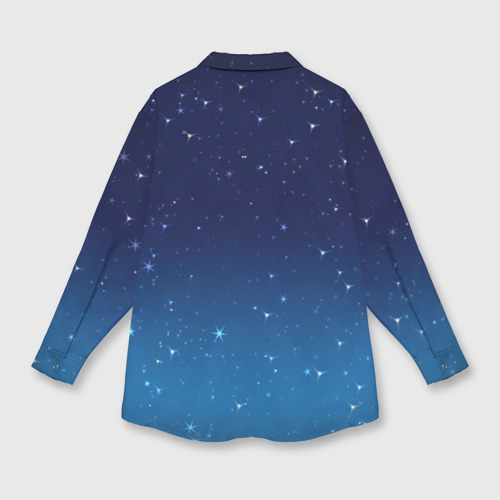 Мужская рубашка oversize 3D с принтом Звездное небо, вид сзади #1