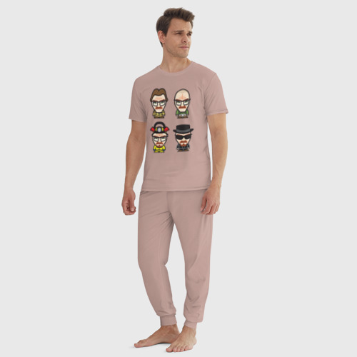 Мужская пижама хлопок Во все тяжкие, цвет пыльно-розовый - фото 5