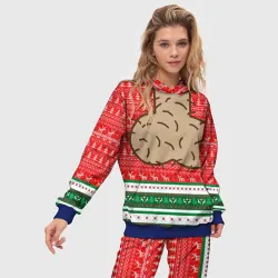 Женский костюм с толстовкой 3D Новый год little Big Ugly sweater - фото 2