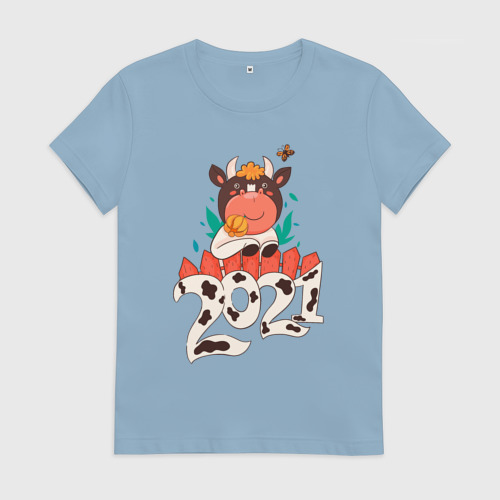 Женская футболка Год быка 2021 из хлопка купить недорого в ...