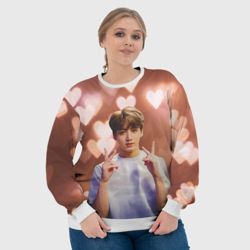 Женский свитшот 3D Jungkook BTS, цвет 3D печать - фото 6