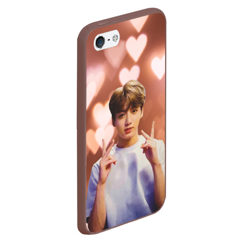 Чехол для iPhone 5/5S матовый Jungkook BTS, цвет коричневый - фото 3