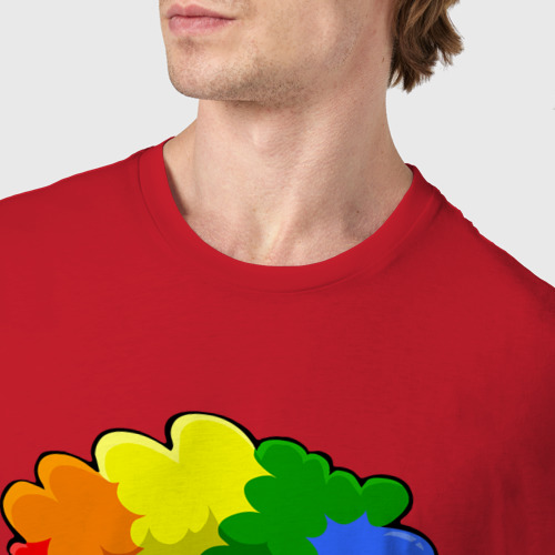 Мужская футболка хлопок Хипстер клоун, цвет красный - фото 6