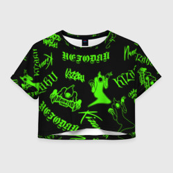 Женская футболка Crop-top 3D Kizaru haunted family