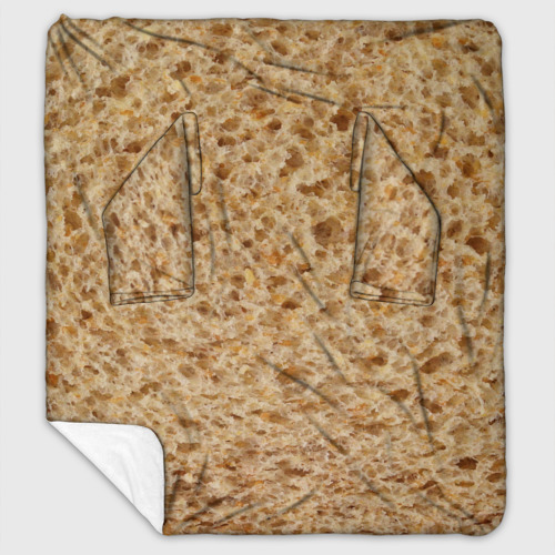 Плед с рукавами с принтом Хлеб, вид спереди №1