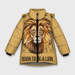 Зимняя куртка для девочек 3D Рождённый быть львом