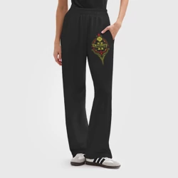 Женские брюки oversize без начеса хлопок Divinity на спине - фото 2