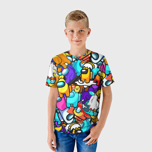 Детская футболка 3D AMONG US, цвет 3D печать - фото 3