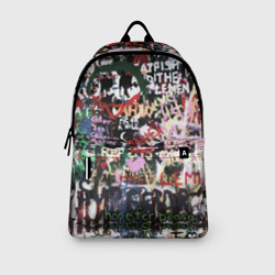 Рюкзак с принтом Street graffiti для любого человека, вид спереди №3. Цвет основы: белый