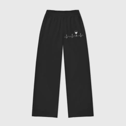 Женские брюки oversize без начеса хлопок Винный пульс