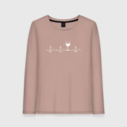 Женский лонгслив хлопок Винный пульс