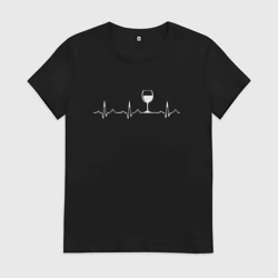 Женская футболка хлопок Винный пульс