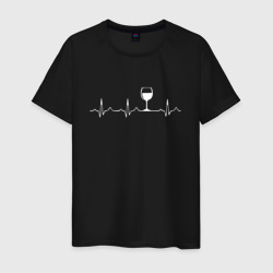 Винный пульс – Мужская футболка хлопок с принтом купить со скидкой в -20%