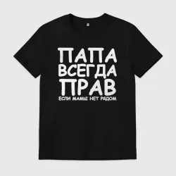 Мужская футболка хлопок Папа всегда прав