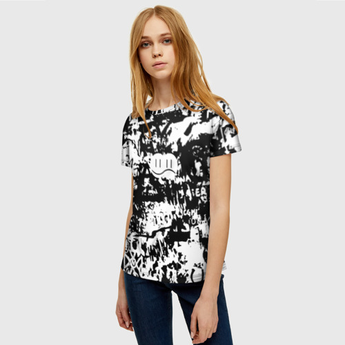 Женская футболка 3D с принтом Graffiti, фото на моделе #1
