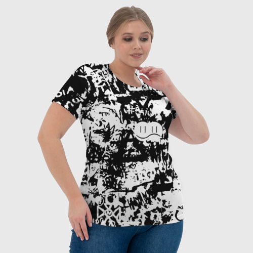 Женская футболка 3D с принтом Graffiti, фото #4