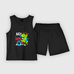 Детская пижама с шортами хлопок Dino hipster